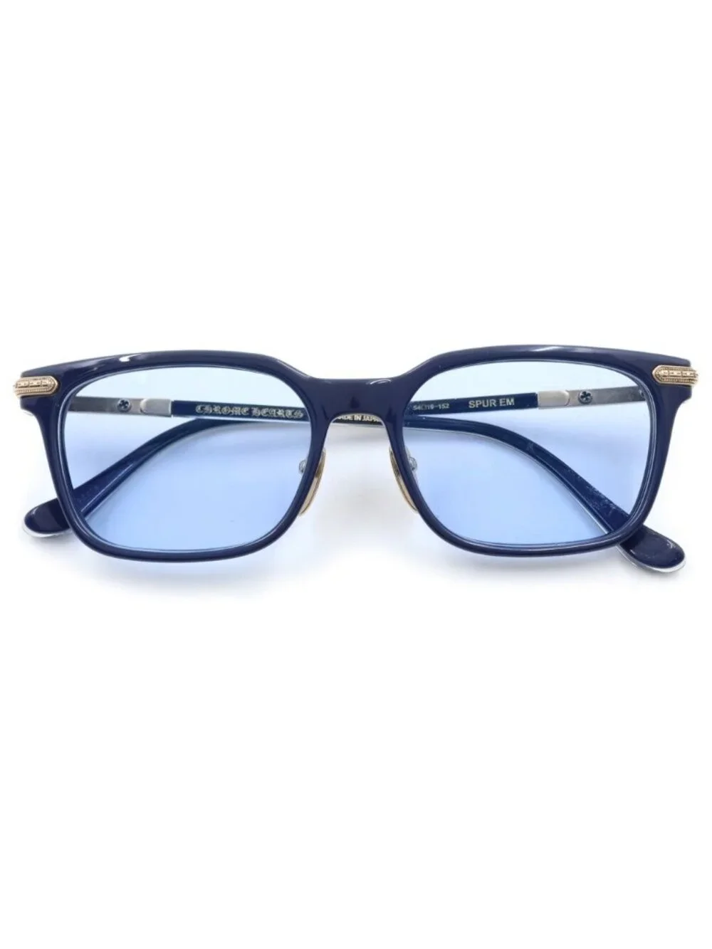Chrome Hearts Spur EM Side CH Cross Motif Square Sunglasses Eyewear